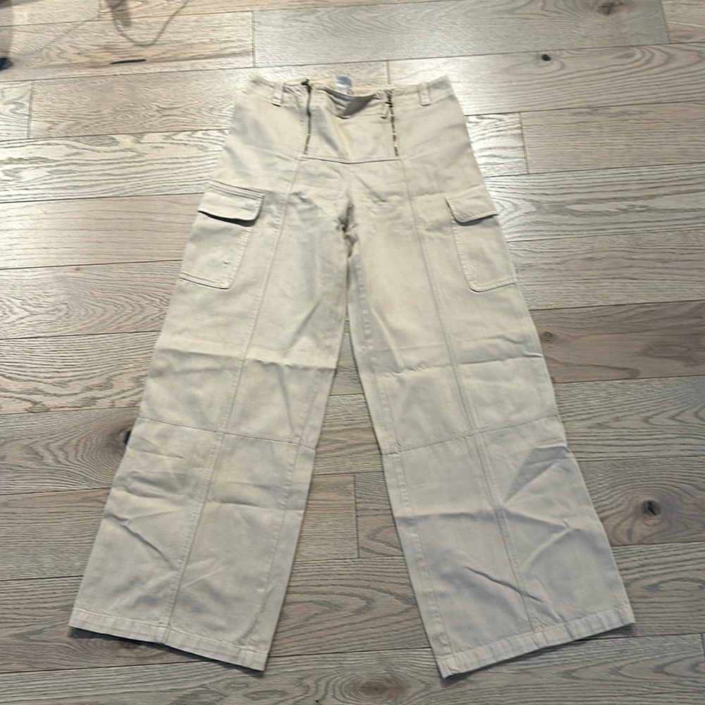 Max & Co khaki wide cargo pants — perfect condition